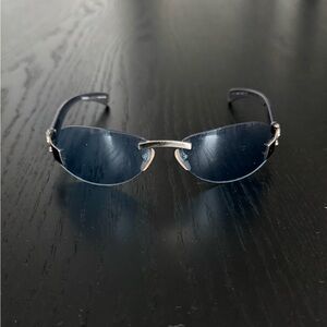 Vintage CHANEL Violet Sunglasses with Black Case